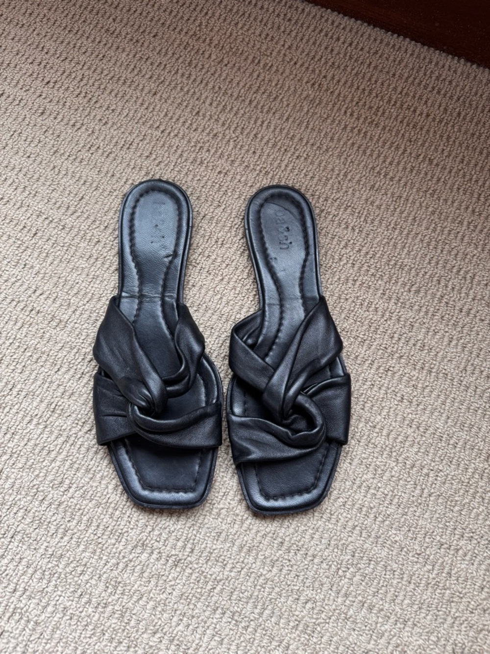 ba&sh Black Knotted Slide Mules